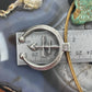 Gary Custer Sterling Silver Tufa Cast Cross Naja Unisex Pendant w/Leather Cord