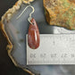 Sterling Silver Teardrop Plum Moss Agate Slab Dangle Earrings For Women #535