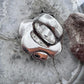 Sterling Silver Electroform Large Rose Fashion Ring For Women, Taxco Mexico