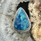 Sterling Silver Southwestern Style Teardrop Shattuckite Ring Size 6.75 For Women