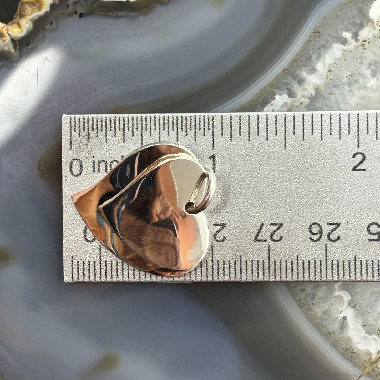 Sterling Silver Fashion Double Heart Heart Pendant For Women