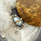 Sterling Silver Southwestern Style Oval Golden Hill Turquoise Adjustable Ring For Women