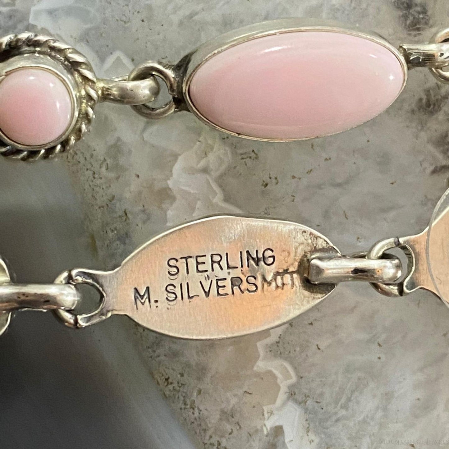Monica Silversmith Sterling Silver Pink Conch Shell Dangle Earrings For Women