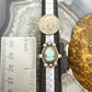 Sterling Silver Southwestern Style Natural Golden Hill Turquoise Adjustable Ring For Women