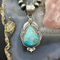 Sterling Silver Southwestern Style Teardrop Turquoise Decorated Pendant For Women