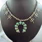 Sterling Silver Southwestern Style Turquoise Naja w/Native Cross 20" Necklace For Women