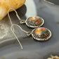 Sterling Silver Southwestern Style Spiny Oyster Turquoise Dangle Earrings For Women #2
