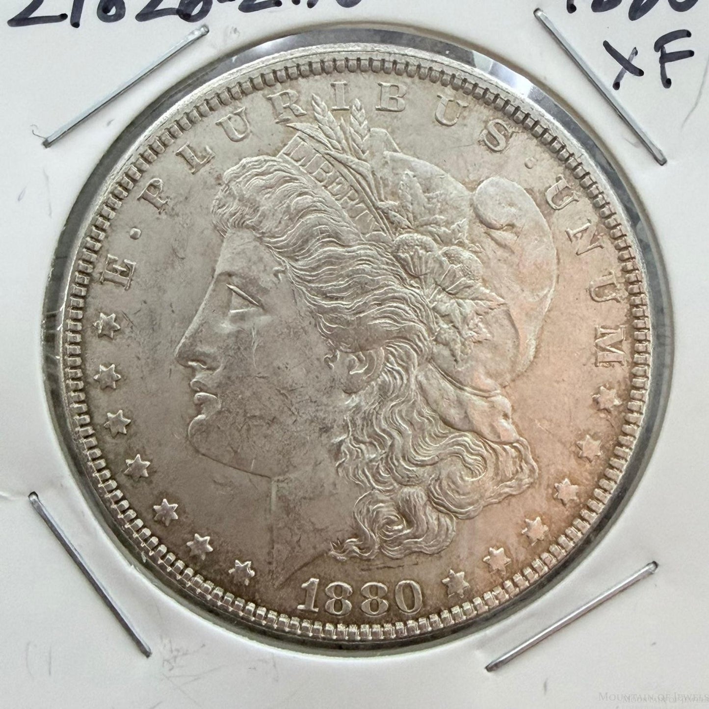 1880 US 90% Morgan Silver Dollar XF #21626-2HO
