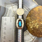 Vinatge Native American Silver Turquoise Shadow Box Ring Size 6.25 For Women