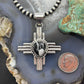 Priscilla Apache Native American Sterling Silver White Buffalo Zia Unisex Pendant