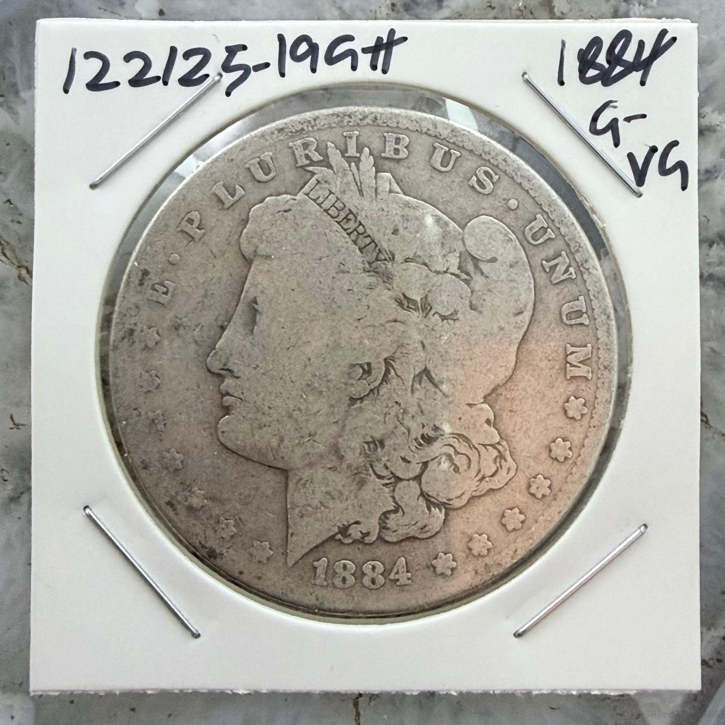 US 1884 90% Morgan Silver Dollar G-VG #122125-19GH
