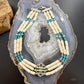 Carolyn Pollack Sterling Silver Concho w/Turquoise &White Agate 19" Necklace For Women.
