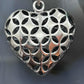 Sterling Silver Lattice Cut Out Hollowed Heart Pendant For Women