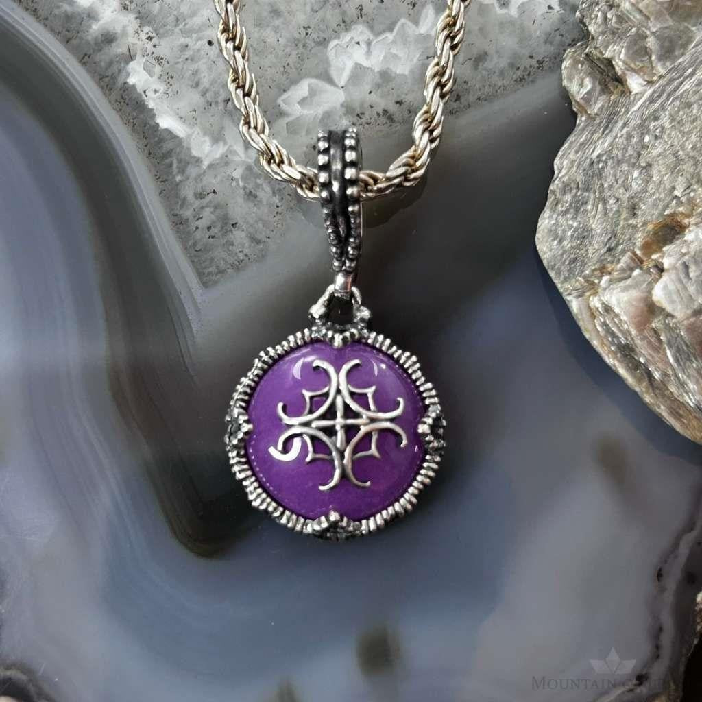 Carolyn Pollack Sterling Silver Fuchia Reversable Enhancer Pendant For Women