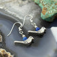 Carolyn Pollack Southwestern Style Sterling Silver Bird with Lapis Bead Dangle Earrings For Women