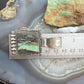 Sterling Silver Southwestern Style Square Blackjack Turquoise Pendant For Women
