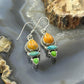 Sterling Silver Southwestern Style Multistone Dangle Earrings For Women #2