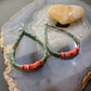 Sterling Silver Turquoise Beads 3 mm & Spiny Oyster Hoop Earrings For Women