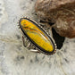 Native American Sterling Marquise Bumblebee Jasper Ring Size 10.75 For Women