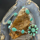 Sterling Silver Southwestern Style Tyrone Turquoise Cluster 18" Necklace For Women