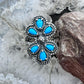 Carolyn Pollack Sterling Silver Sleeping Beauty Turquoise Cluster Ring Size 8 For Women