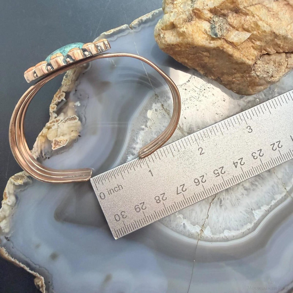 Copper Southwestern Style Tibetan Turquoise & Spiny Oyster Bracelet For Women