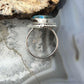 Sterling Silver Southwestern Style Teardrop Chrysocolla Decorated Ring Size 7.25 For Women