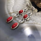 Carolyn Pollack Sterling Silver 4 Coral Decorated Dangle Earrings For Women