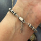 Native American Sterling Silver 5mm Navajo Pearl Beads 7"-8" Bracelet For Women