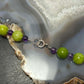 Sterling Silver 10mm Round Peridot & Amethyst 16" Necklace For Women