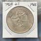 1968 Mexico XIX Olympic Games Aztec Ball Player 25 Pesos Silver Coin #7920-2E