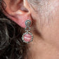 Carolyn Pollack Sterling Silver Round Rhodochrosite Decorated Dangle Earrings For Women