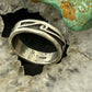 Cyrus Josytewa Hopi Native American Sterling Silver Wave Unisex Band Ring Size 9.5