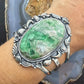 Sterling Silver Southwestern Style Large Oval Variscite Bracelet For Women