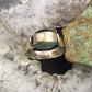 Christin Wolf Vintage Sterling Silver Turquoise & Onyx Reversible Ring Size 8.5 For Women