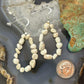 Sterling Silver Natural Wild Horse Beads Hoop Dangle Earrings For Women