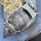 Vintage Native American Sterling Silver 2 Natural Turquoise Watch Cuff For Men