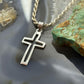 Sterling Silver Fashion Unisex Cut Out Cross Pendant