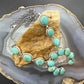 Sterling Silver Southwestern Style Mohave Turquoise Naja Necklace For Women