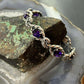 Carolyn Pollack Sterling Silver 6 Faceted Amethyst Link Bracelet For Women