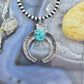 Gary Custer Native American Sterling Silver Tufa Cast Turquoise Naja Unisex Pendant