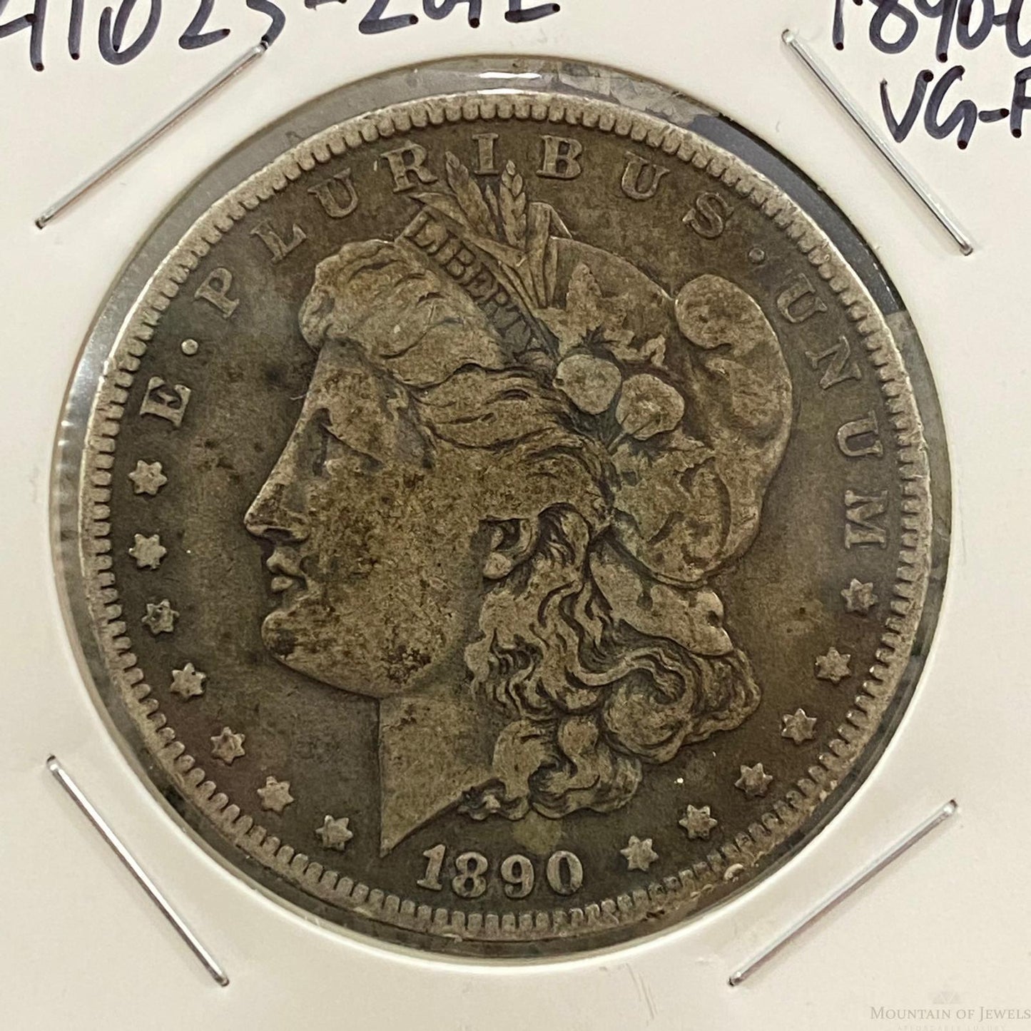 1890-O $1 US Morgan Silver Dollar Coin VG-F #41023-2GX