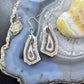 Sterling Silver Agate Slab Dangle Earrings For Women #353