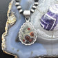 Sterling Silver Southwestern Style Teardrop Peanut Obsidian Decorated Pendant For Women