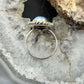 Sterling Silver Southwestern Style Double Golden Hill Turquoise Ring Size 5 For Women