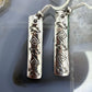 Felicia Etcitty Navajo Sterling Silver Long Etched Dangle Earrings For Women