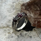 Carolyn Pollack Sterling Silver 3 Oval Deep Purple spiny Oyster Ring For Women