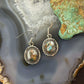 Sterling Silver Southwestern Style Spiny Oyster Turquoise Dangle Earrings For Women