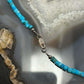 Sterling Silver 4mm Turquoise Disk Beads 17" Necklace For Women