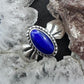 Carolyn Pollack Sterling Silver Oval Lapis Decorated Ring Size 10 For Women